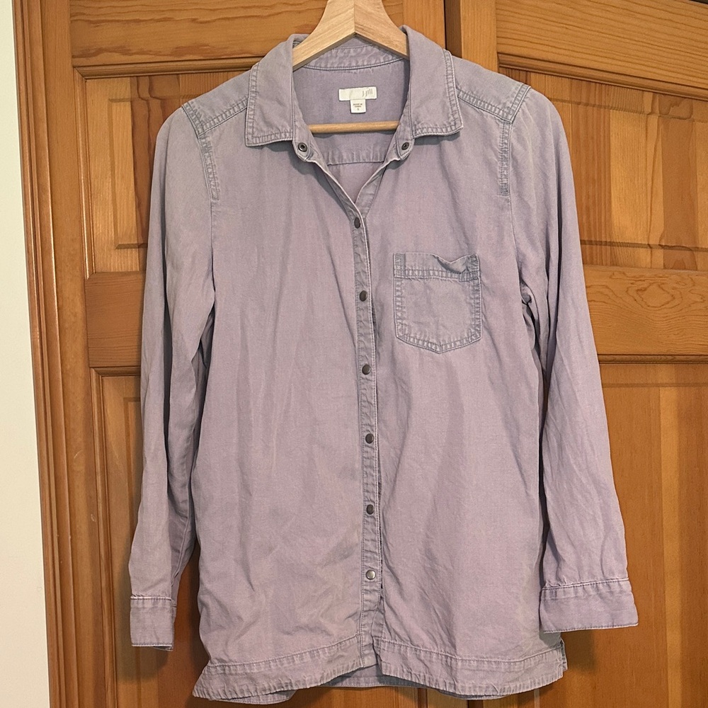 J. Jill Lavender Button-Down Shirt